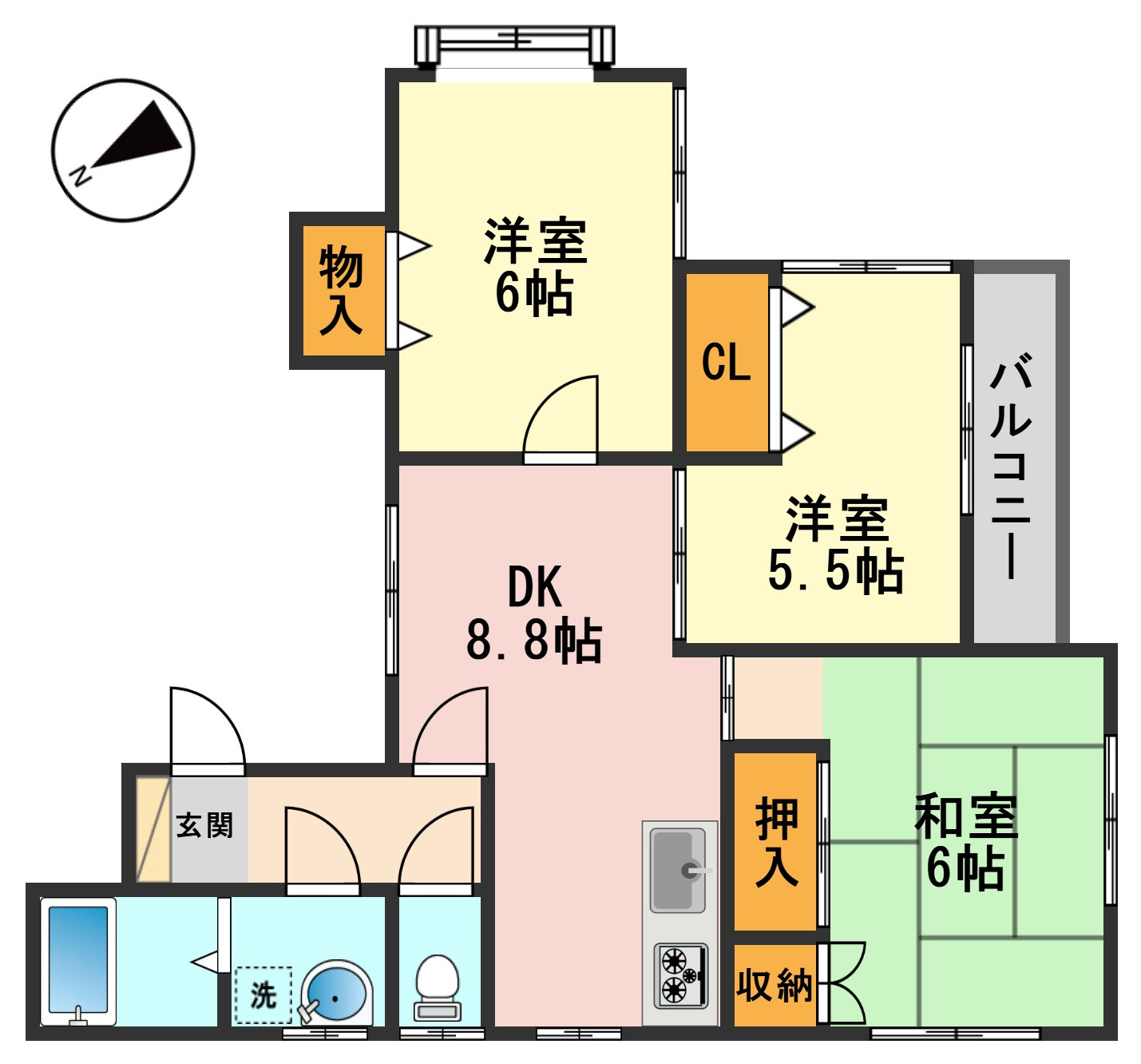 コアハイツⅡの間取り