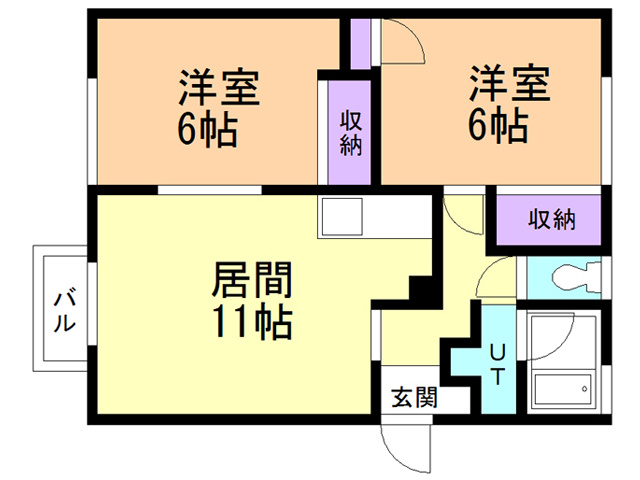グランドール登別本町の間取り