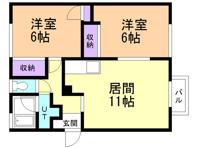 グランドール登別本町の間取り