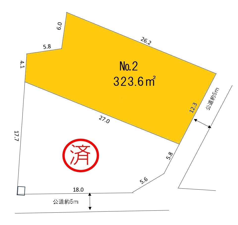 土地 狭山市上奥富の区画図|残り１区画