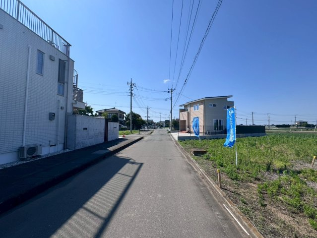 土地　富士見市下南畑　の前面道路含む現地写真|日当たり良好♪