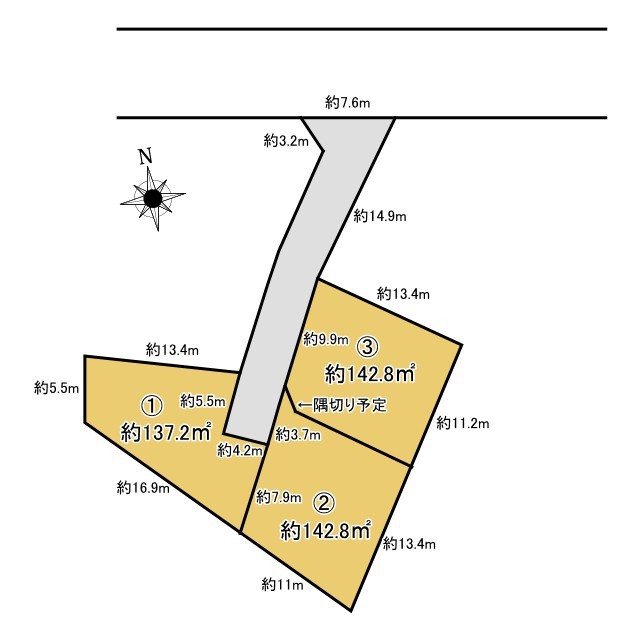 東松山市松葉町四丁目　分譲地③の土地図