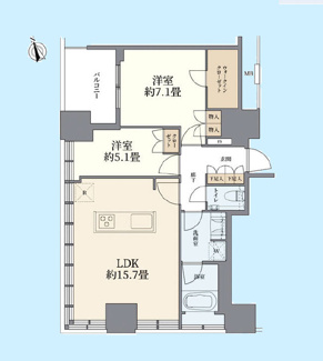【間取り】 | ローレルタワールネ浜松町