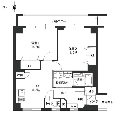 Sempre Vita 南甲子園の間取り