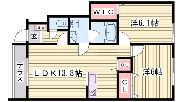 メゾンコートおおくらの間取り