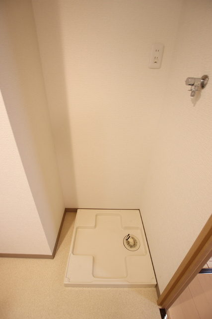 防水パン付の室内洗濯機置場