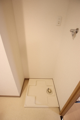 防水パン付の室内洗濯機置場