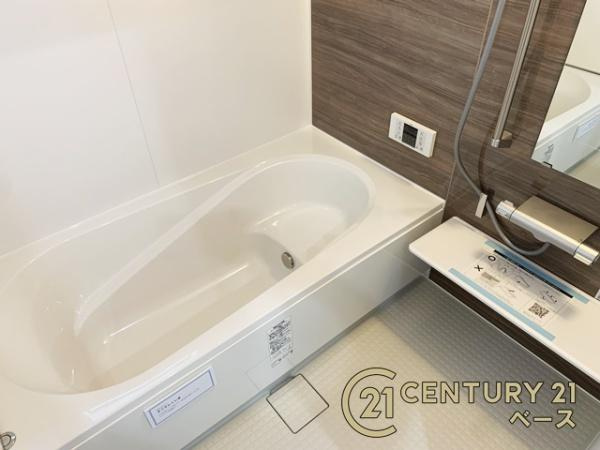 桜井市河西 ３号地／新築一戸建の浴室|■現地撮影写真■ゆったりサイズの浴室で１日の疲れをリセット！