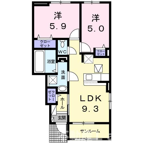 ベラ　ルーチェ　Ｃの間取り
