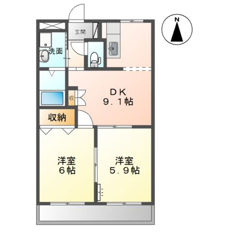 ティエドゥールⅡの間取り