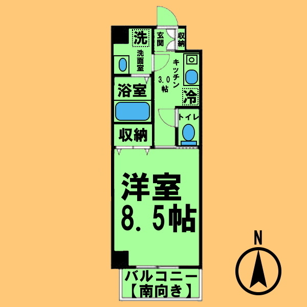 サン笠取の間取り|間取り反転タイプ