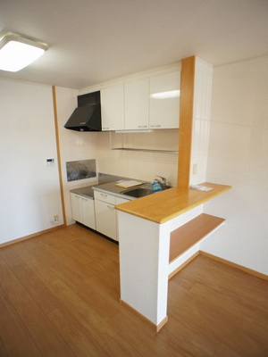 【キッチン】 | アニメート・ヴィラF | 便利な吊戸棚が付いています♪