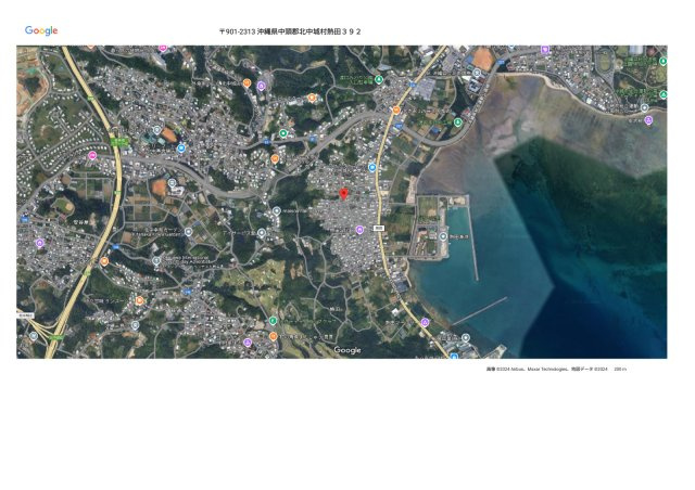 北中城村字熱田392の地図