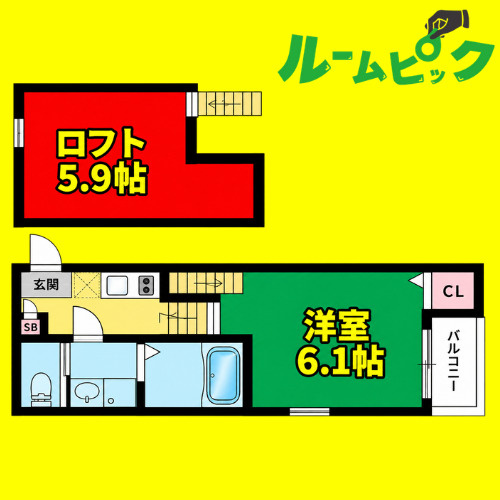 ルピナス今池　名古屋市賃貸　仲介手数料無料の間取り