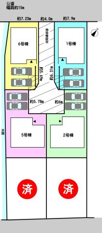 碧南市日進町の区画図|5号棟