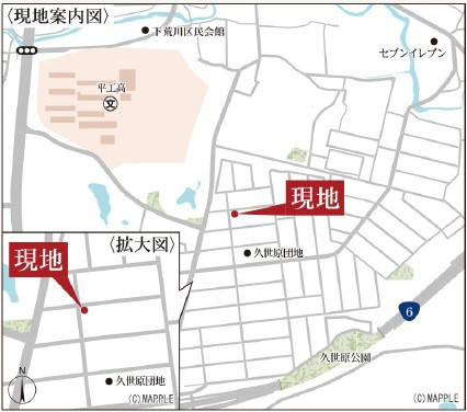 新築戸建・建売　いわき市平下荒川第3　Livele Garden　全1棟の地図