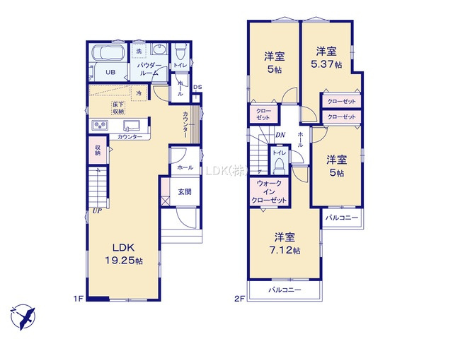 【間取り】 | 新築戸建／ふじみ野市鶴ケ舞１丁目（全2棟）