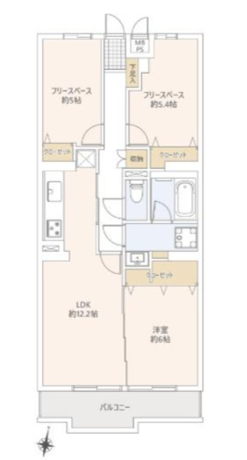ライオンズマンション大宮指扇第二の間取り