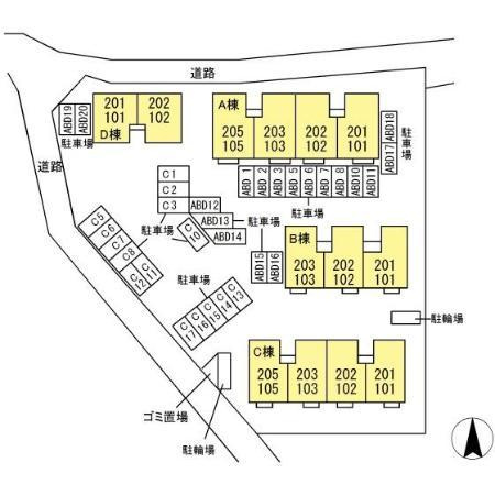 グリーンシャトル　Ｄの区画図