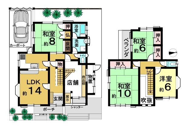 中古戸建　南つつじヶ丘桜台2丁目の間取り