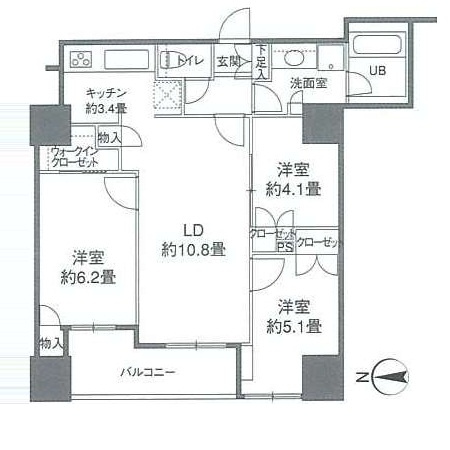 【間取り】 | カスタリアタワー品川シーサイド
