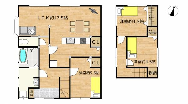 田上台３丁目(建物：27.3坪・土地：43.25坪)中古住宅の画像