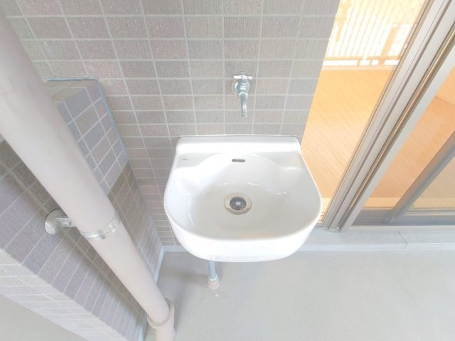 「烏丸御池」駅徒歩４分！◆令和７年３月フルリフォーム済みの東向き３ＬＤＫ住戸◆アバンエスパス烏丸御池のバルコニー|スロップシンク