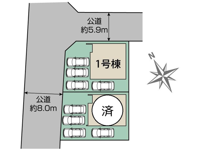 【区画図】 | 知多市つつじが丘四丁目　１号棟