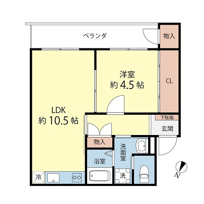 コーポ中央の間取り