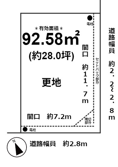 紫野上柏野町 土地(5号地)の土地図
