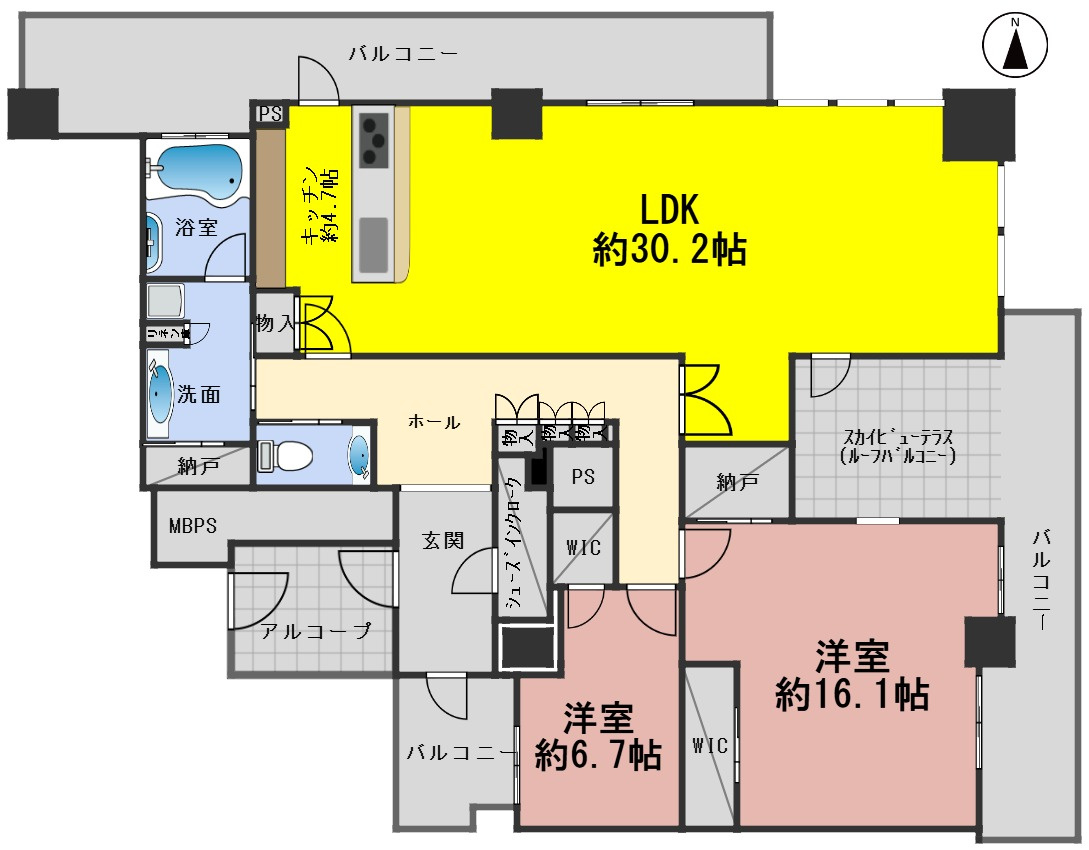 ６５４２７　ライオンズ岐阜プレミストタワー35の間取り