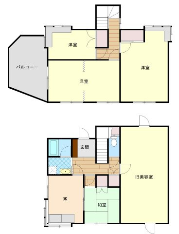 H・T水江店舗付住宅の間取り