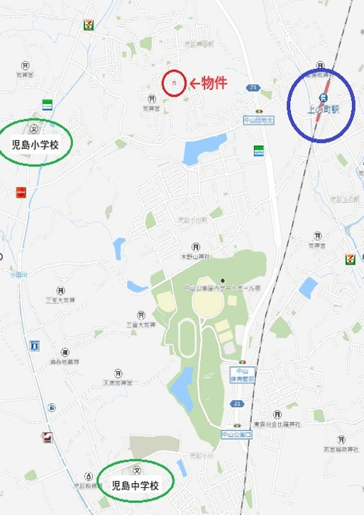 児島小川9丁目　売土地の地図