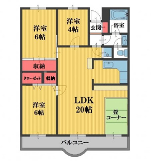 【間取り】 | ドルフヤマノウチＢ