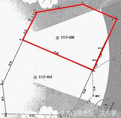福知山市土　売土地の土地図