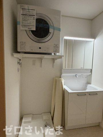 《仲介手数料無料》南区大字大谷口869新築一戸建てのランドリースペース|撮影日 2025年10月23日 15:15 晴れ