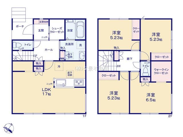 《仲介手数料無料》南区大字大谷口869新築一戸建ての間取り