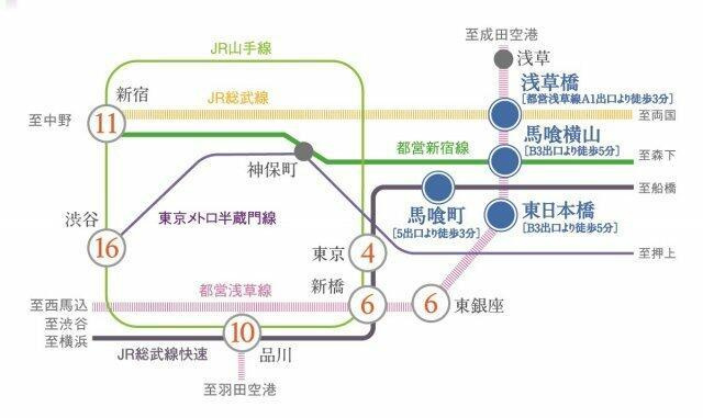 プラウドフラット東日本橋の地図| 