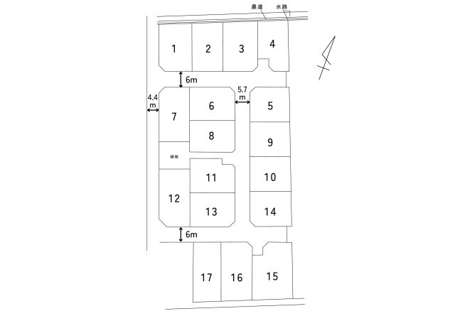 春日町エコタウンの区画図