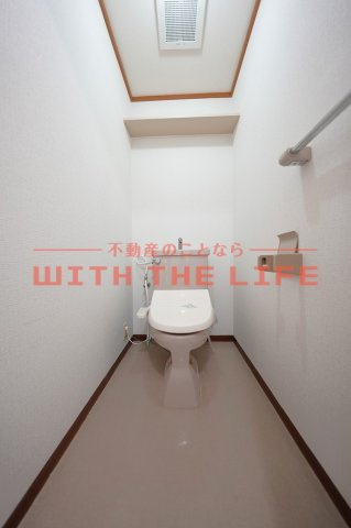 サザンコート中央町【キャッシュバック対象】のトイレ|落ち着いた色調のトイレです