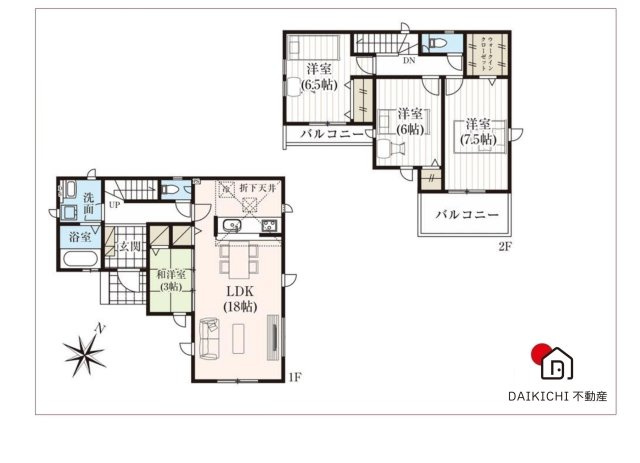 【間取り】 | 桶川市加納6期　GRAFARE　新築戸建　全32区画　24号棟