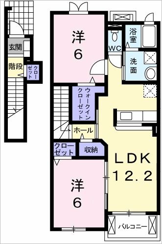 コージーコート朝霧Ⅰ番館の間取り
