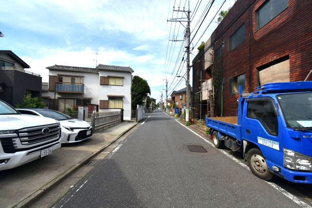 永福2丁目・売地の前面道路含む現地写真