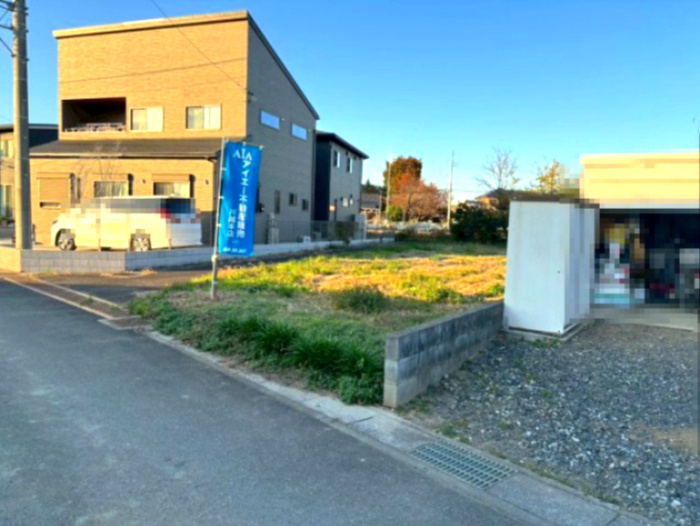 土地　川越市石田本郷の前面道路含む現地写真|前面道路 幅約4m