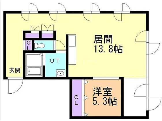 札幌市東区北三十四条東８丁目の一棟マンションの間取り