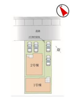 【区画図】 | 越谷市花田10期　新築分譲住宅　全2棟 | 全2棟　1号棟