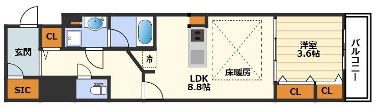 アーバネックス同心Ⅱの間取り