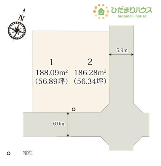 【区画図】 | クライン龍ケ崎市白羽第1期　新築戸建　2号棟 | 時間がない時もらくらくと車の出し入れができる並列駐車場を完備！！