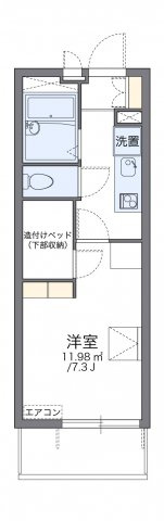 【間取り】 | レオパレスＭＡＴＳＵＭＯＴＯ | 代表的な間取のため実際の間取とは異なる場合があります