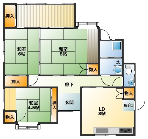 上官町戸建ての間取り